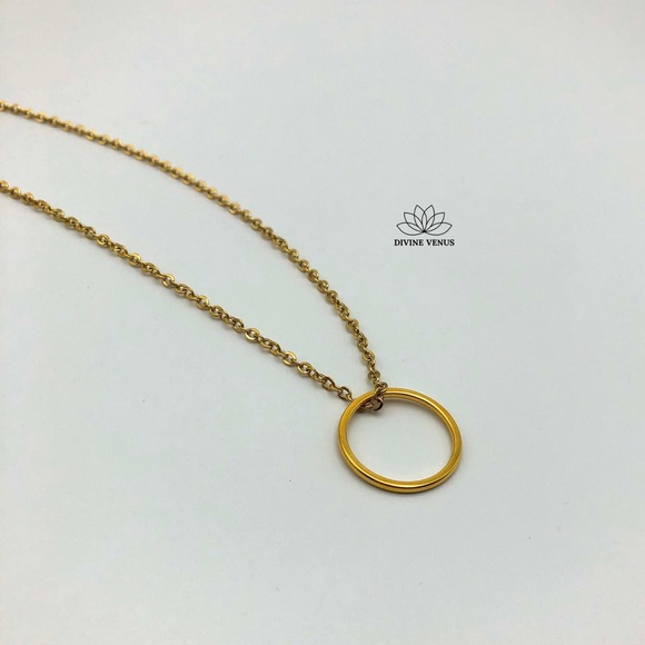 Karma Necklace - Gold Plated Stainless Steel - Picture 7 of 9